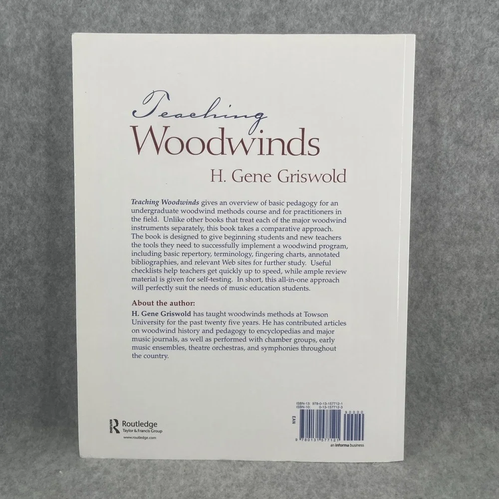 Teaching‎ Woodwinds by H Gene Griswold Program Repertory Fingering Charts Book